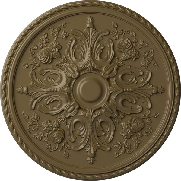 Ekena Millwork Bradford Ceiling Medallion (Fits Canopies up to 6 5/8"), 32 5/8"OD x 2"P, Mississippi Mud CM32BRMMF - main